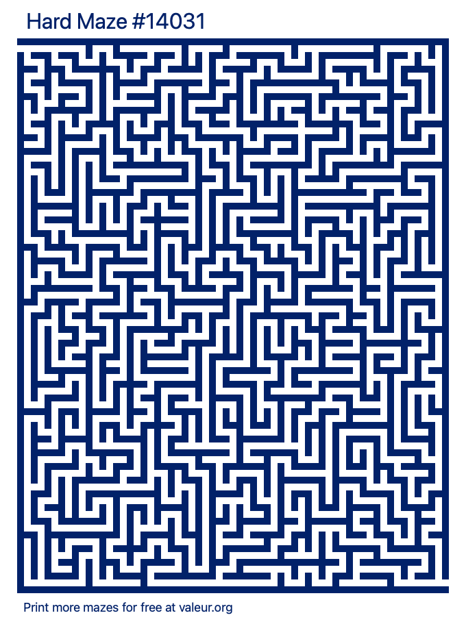 Free Printable Hard Maze number 14031