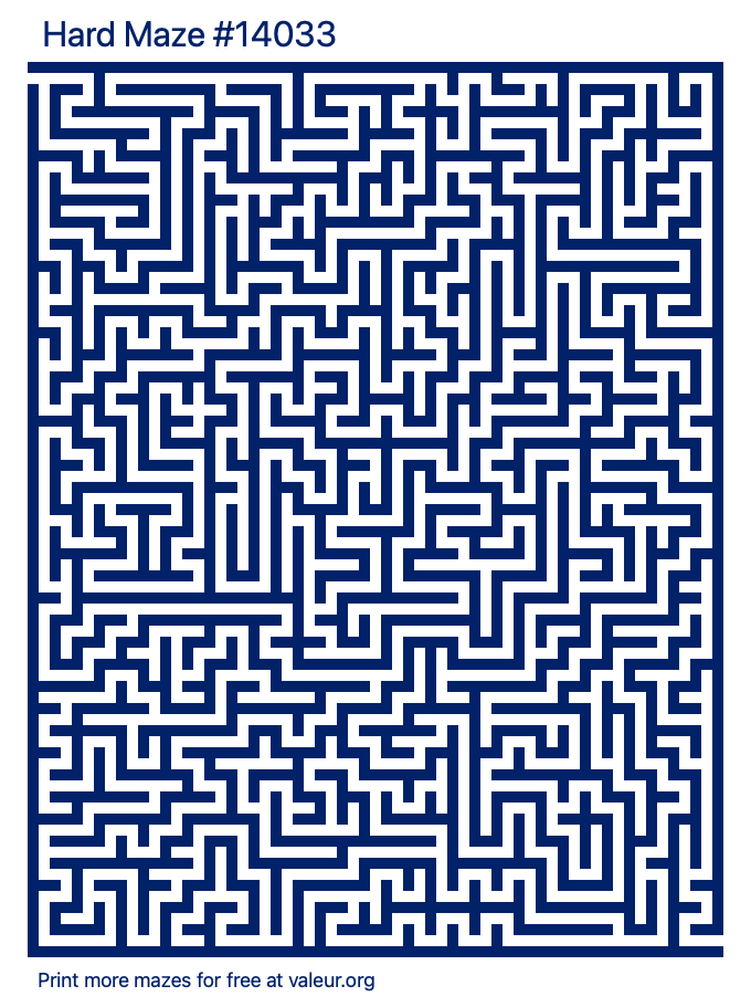 Free Printable Hard Maze with the Answer #14033