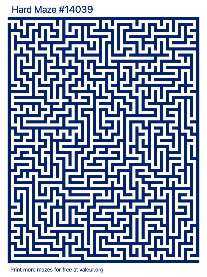 Free Printable Hard Maze number 14039