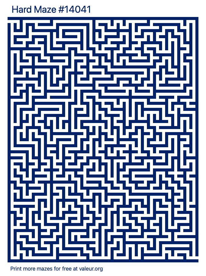 Free Printable Hard Maze number 14041