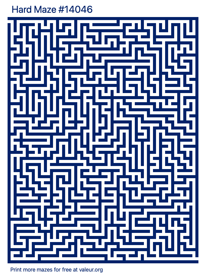 Free Printable Hard Maze number 14046