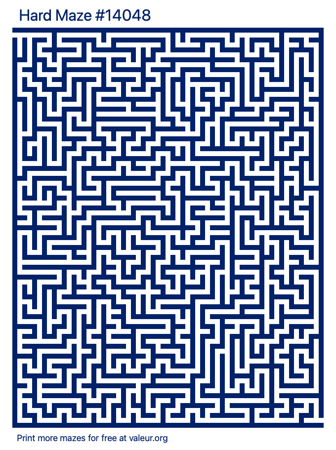 Free Printable Hard Maze number 14048