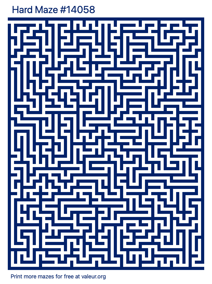 Free Printable Hard Maze number 14058