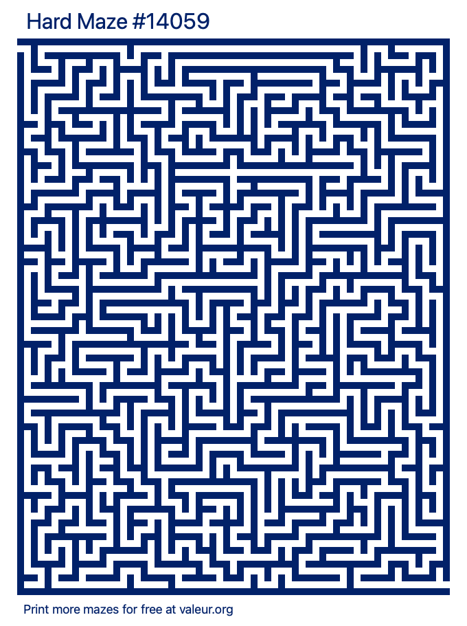 Free Printable Hard Maze number 14059