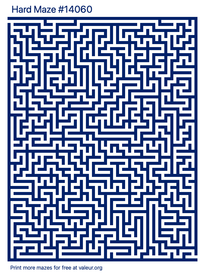 Free Printable Hard Maze number 14060