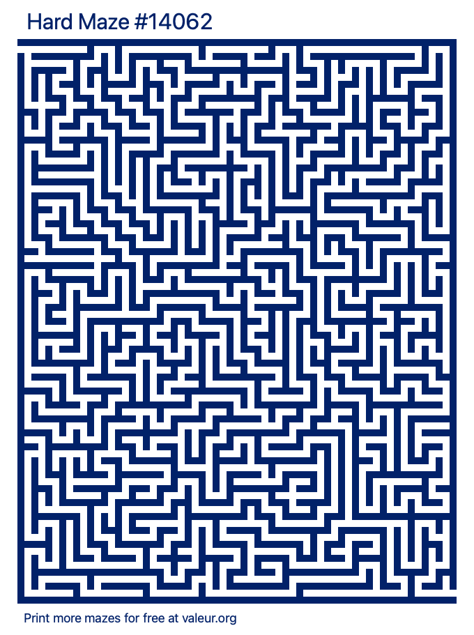 Free Printable Hard Maze number 14062