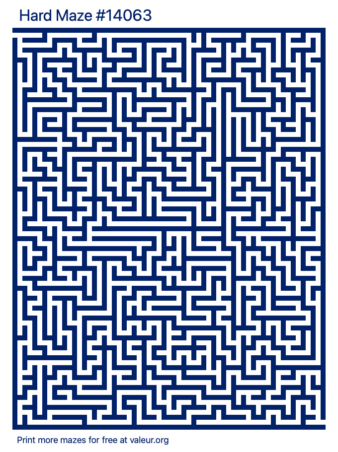 Free Printable Hard Maze number 14063