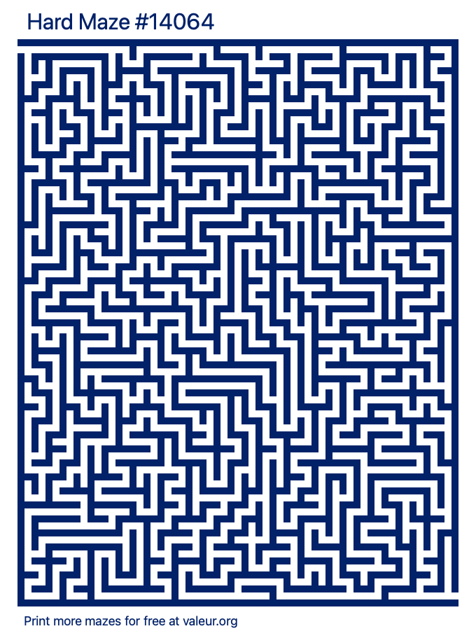 Free Printable Hard Maze number 14064