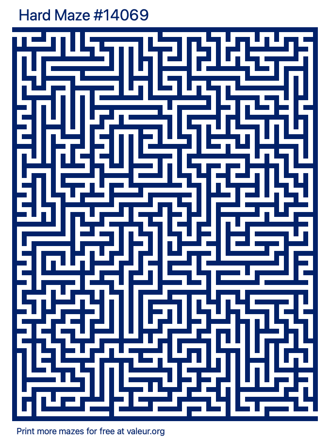 Free Printable Hard Maze number 14069