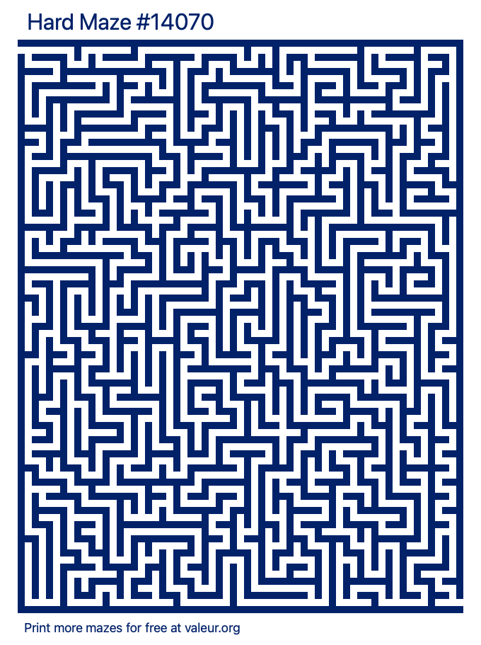 Free Printable Hard Maze number 14070