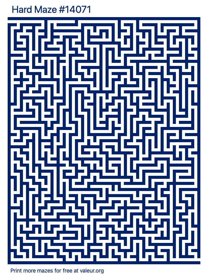 Free Printable Hard Maze number 14071