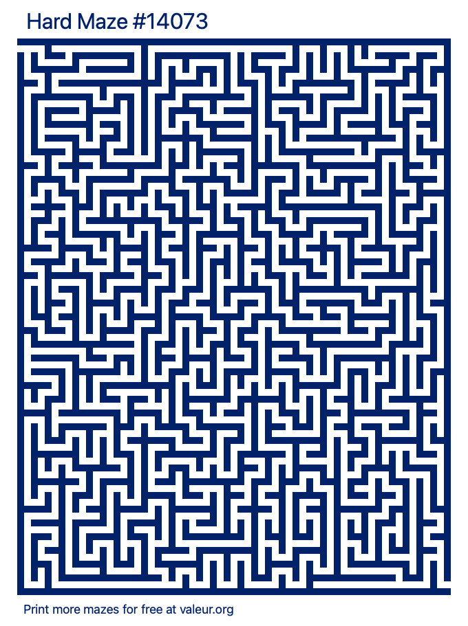 Free Printable Hard Maze number 14073