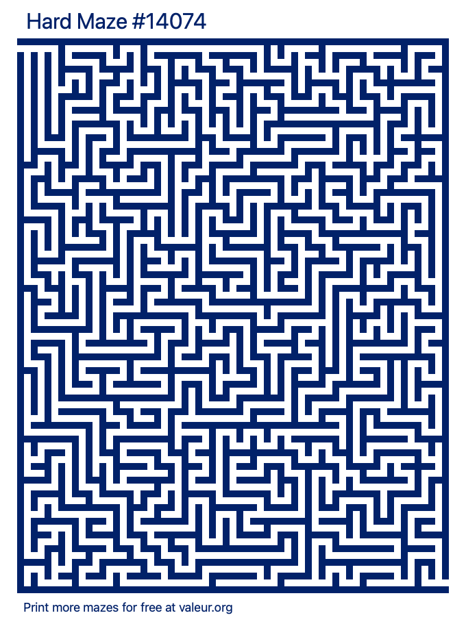 Free Printable Hard Maze number 14074