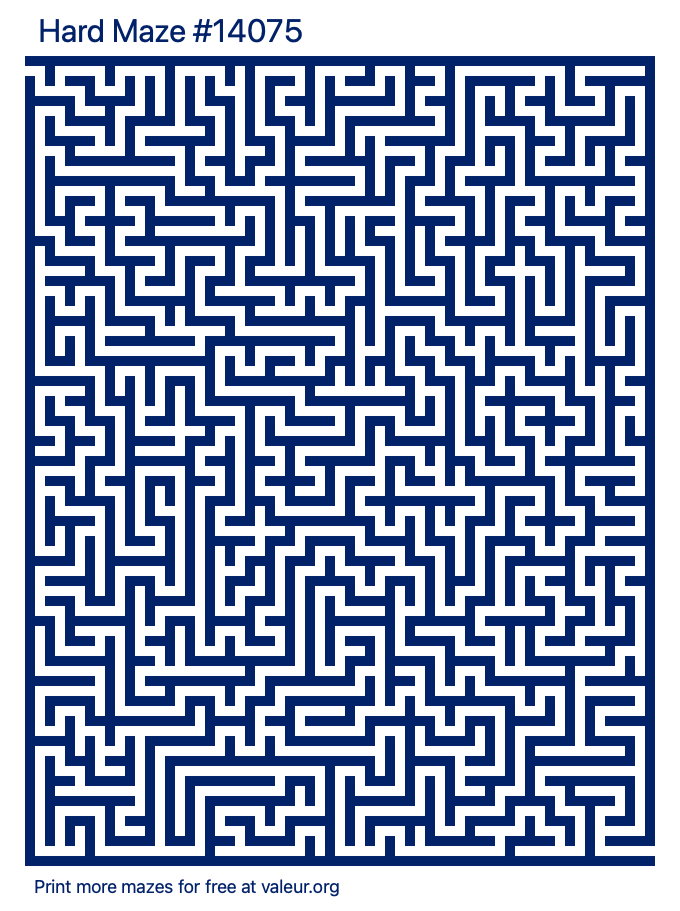 Free Printable Hard Maze number 14075