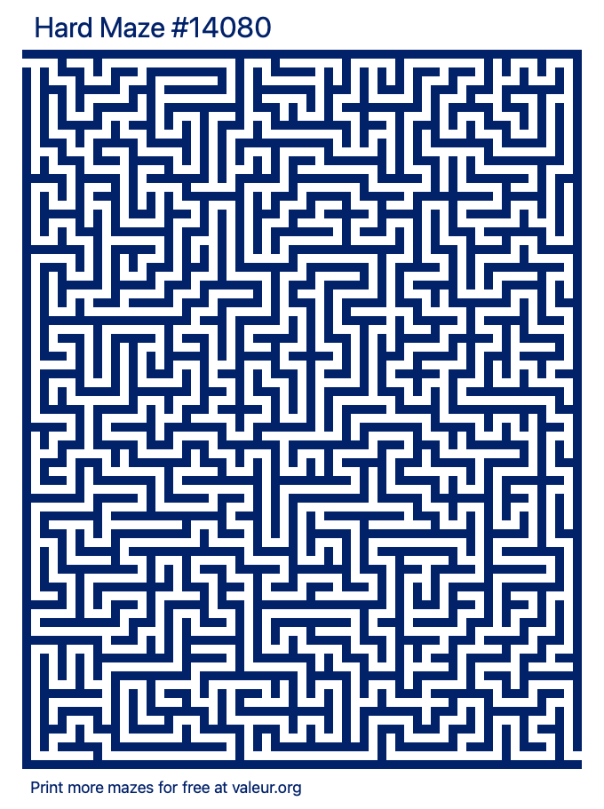 Free Printable Hard Maze number 14080