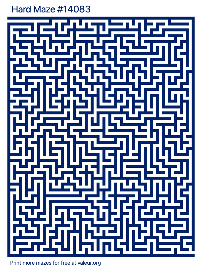 Free Printable Hard Maze number 14083