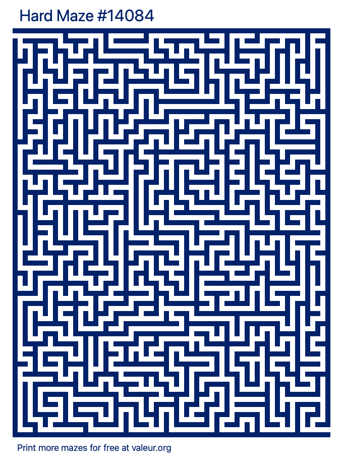Free Printable Hard Maze number 14084