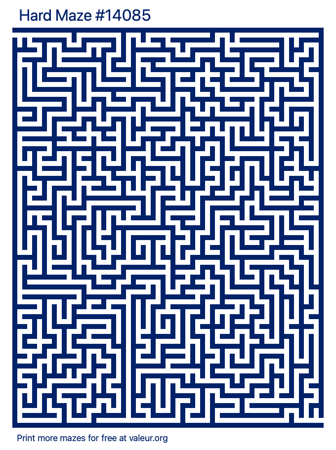 Free Printable Hard Maze number 14085