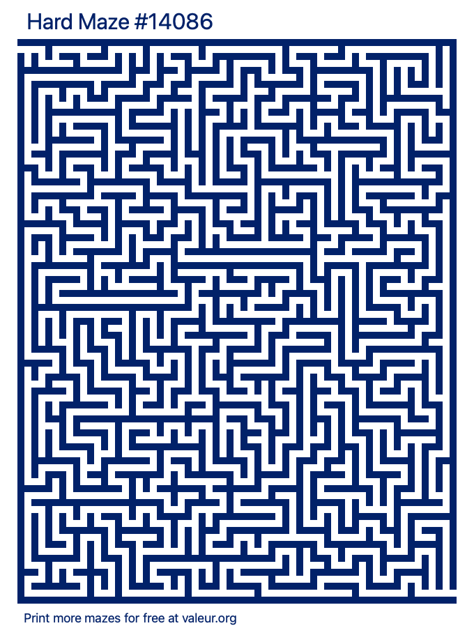Free Printable Hard Maze number 14086
