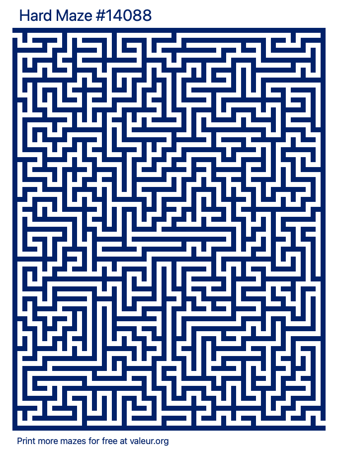 Free Printable Hard Maze number 14088