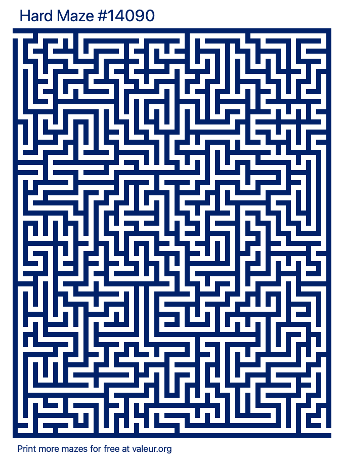 Free Printable Hard Maze number 14090