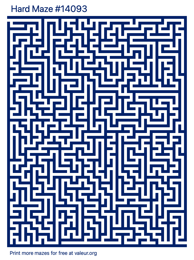 Free Printable Hard Maze number 14093