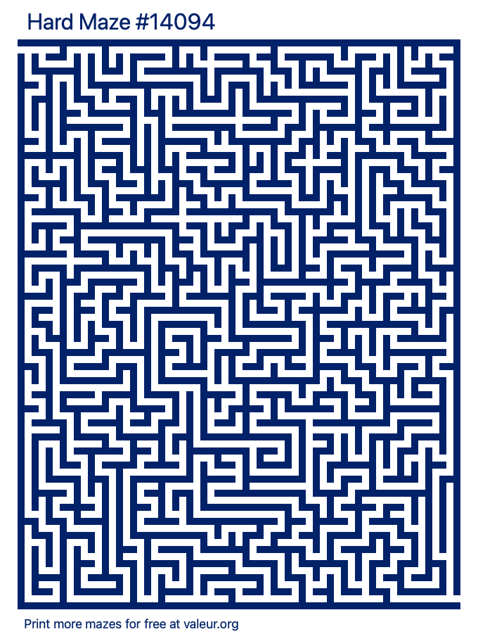 Free Printable Hard Maze number 14094