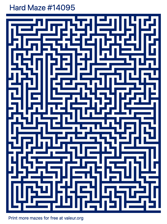 Free Printable Hard Maze number 14095