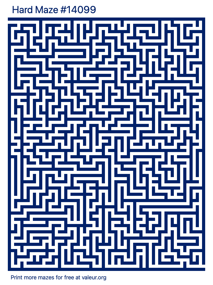 Free Printable Hard Maze number 14099