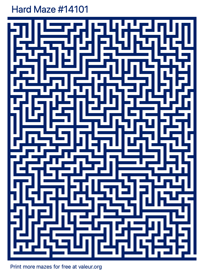 Free Printable Hard Maze number 14101