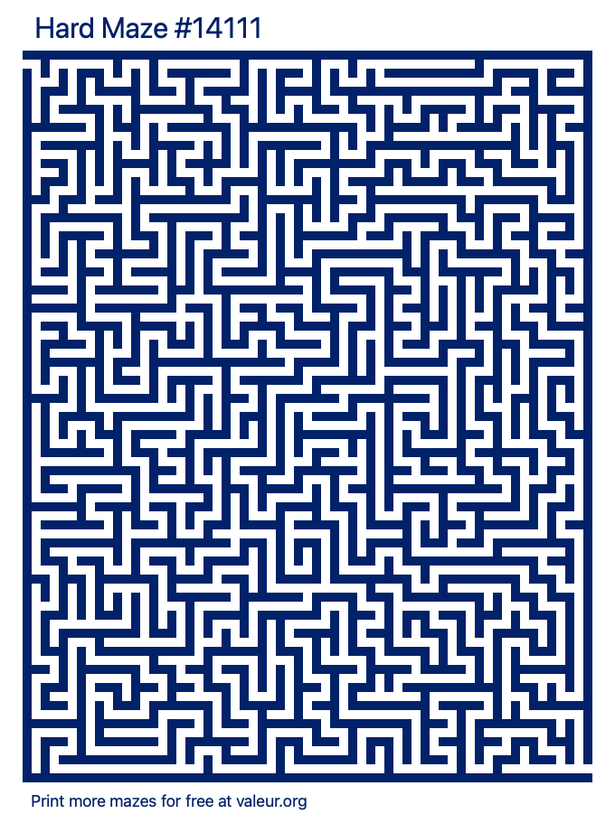 Free Printable Hard Maze number 14111