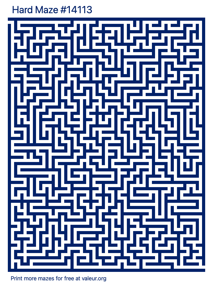 Free Printable Hard Maze number 14113