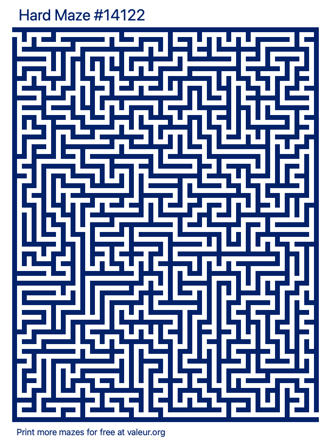 Free Printable Hard Maze number 14122