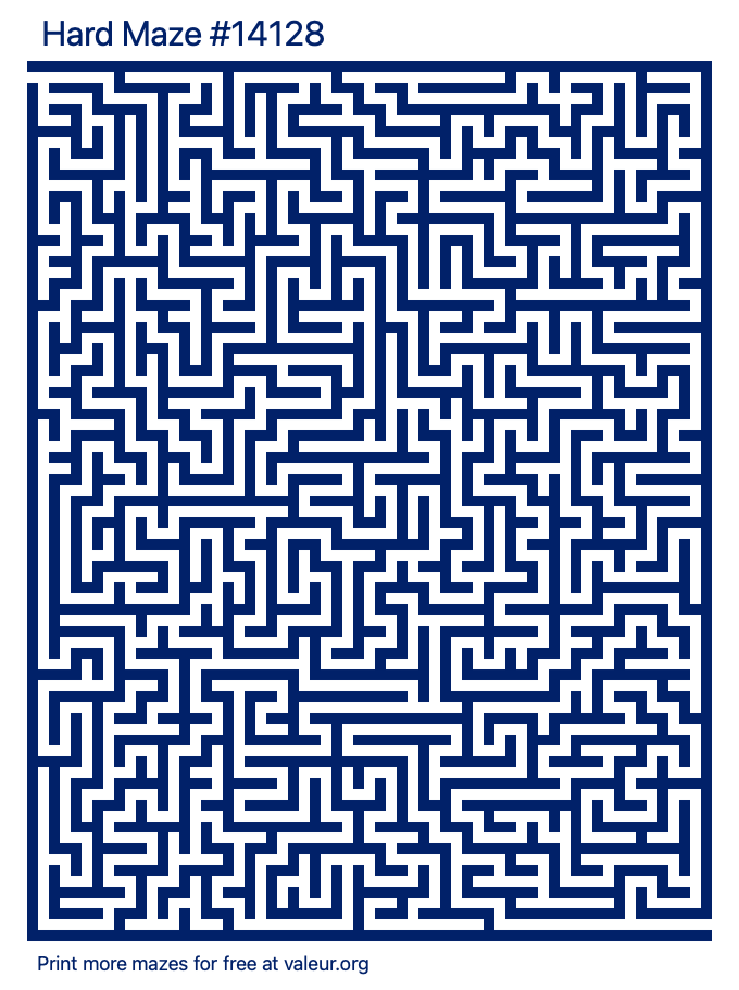 Free Printable Hard Maze number 14128