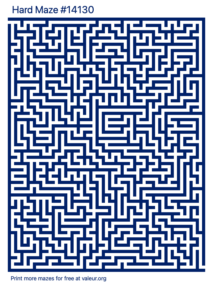 Free Printable Hard Maze number 14130