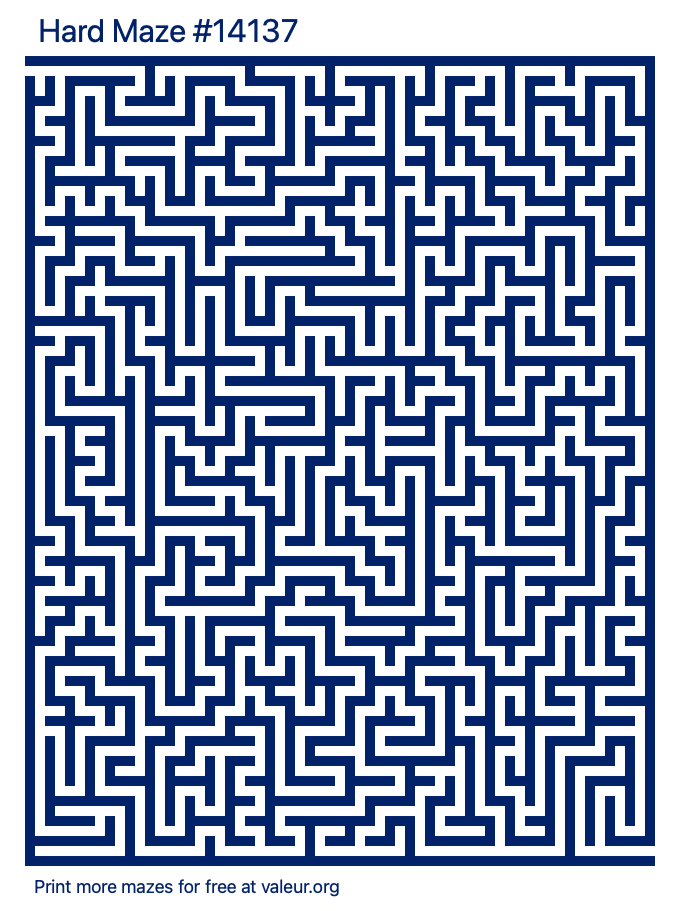 Free Printable Hard Maze number 14137