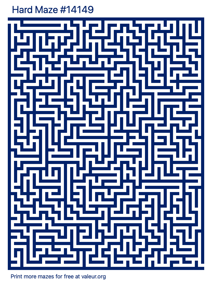 Free Printable Hard Maze number 14149
