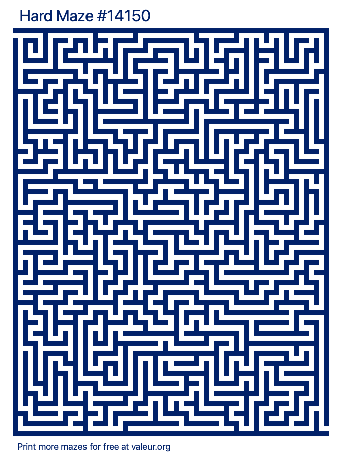 Free Printable Hard Maze number 14150