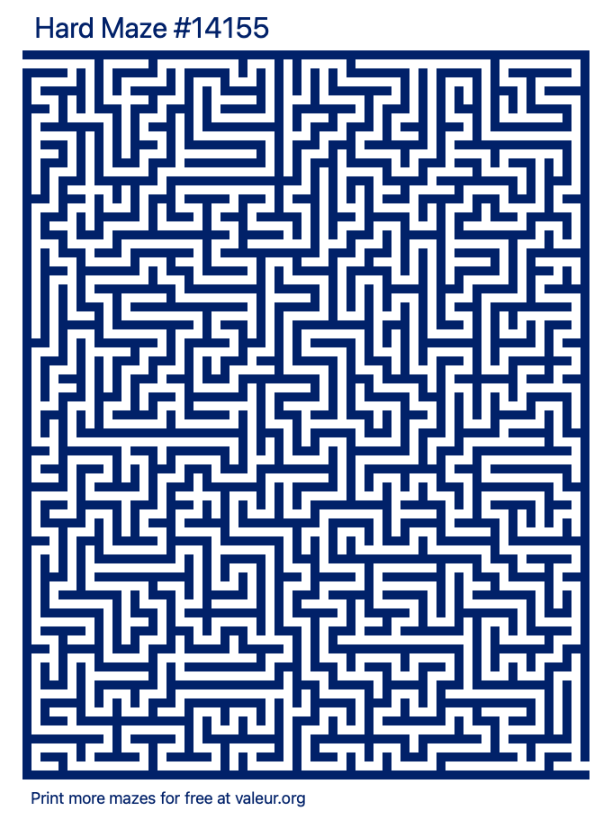 Free Printable Hard Maze number 14155