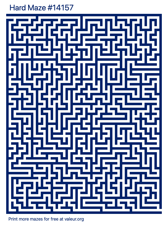 Free Printable Hard Maze number 14157
