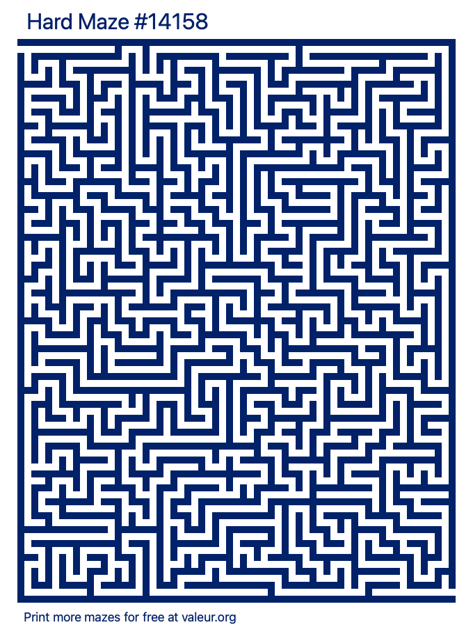 Free Printable Hard Maze number 14158