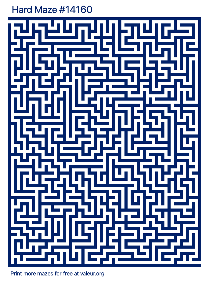 Free Printable Hard Maze number 14160