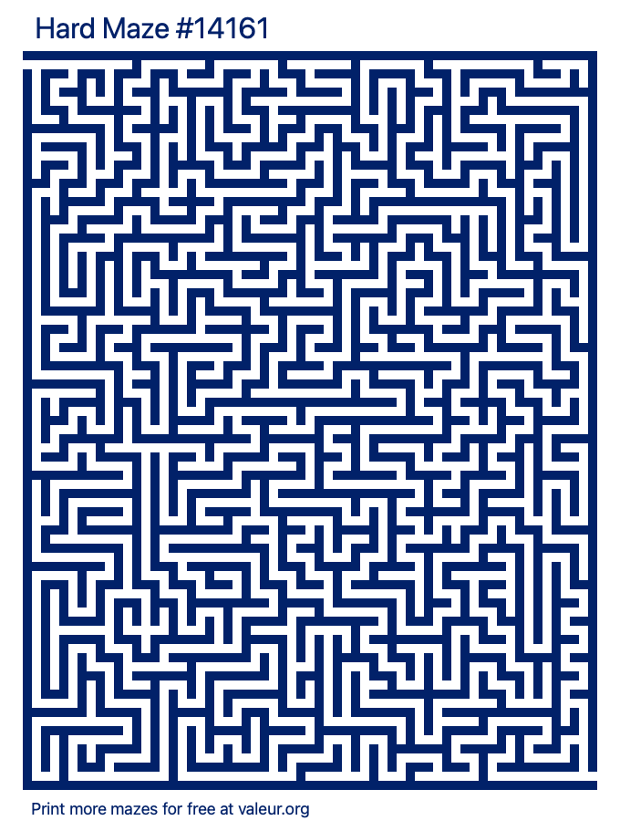 Free Printable Hard Maze number 14161