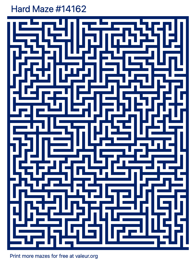 Free Printable Hard Maze number 14162