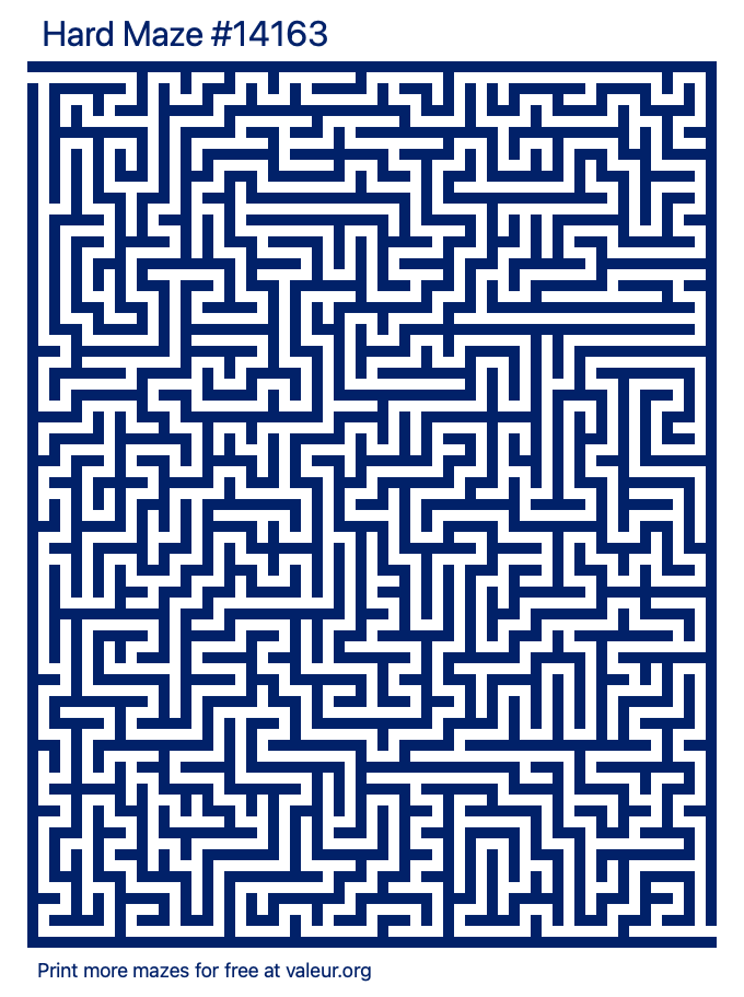 Free Printable Hard Maze number 14163