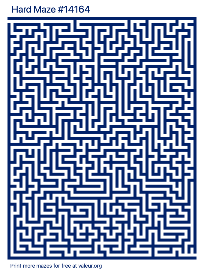 Free Printable Hard Maze number 14164