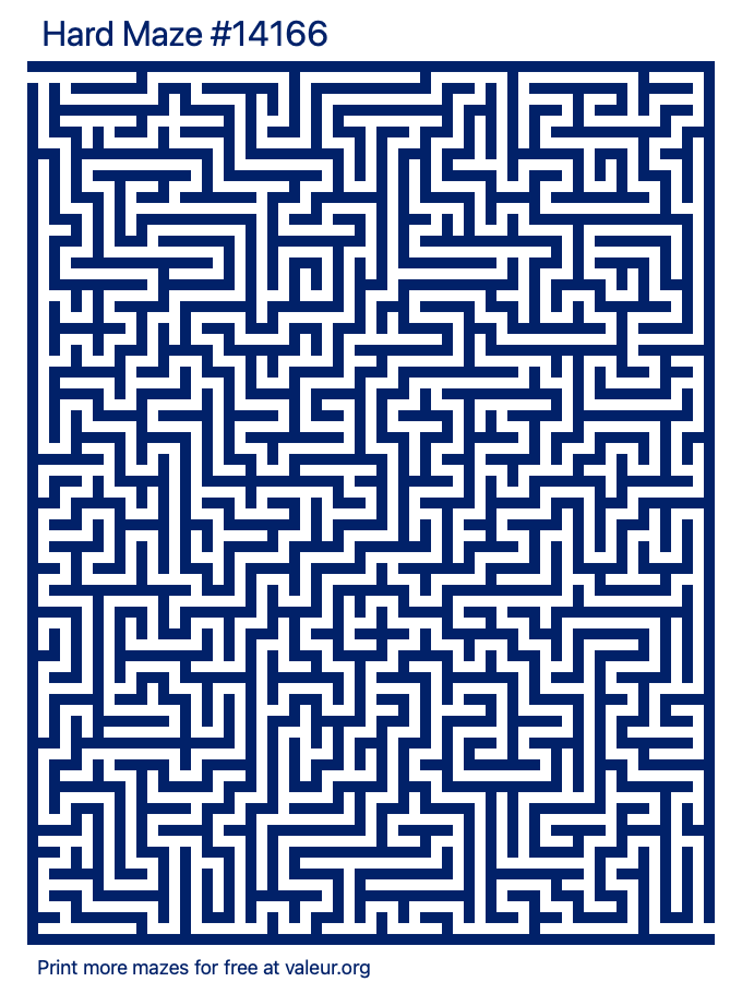 Free Printable Hard Maze number 14166