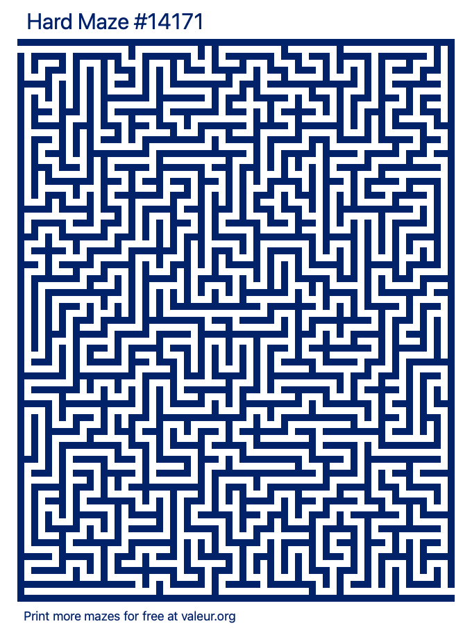Free Printable Hard Maze number 14171