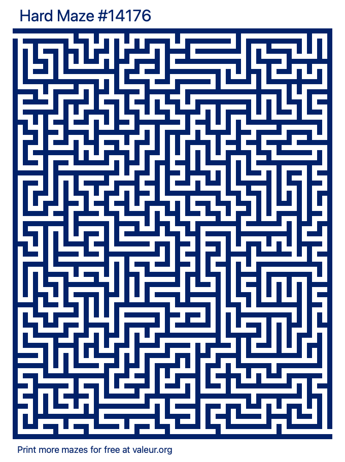 Free Printable Hard Maze number 14176
