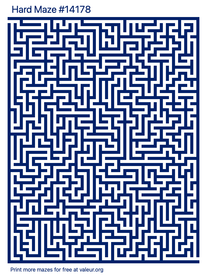 Free Printable Hard Maze number 14178